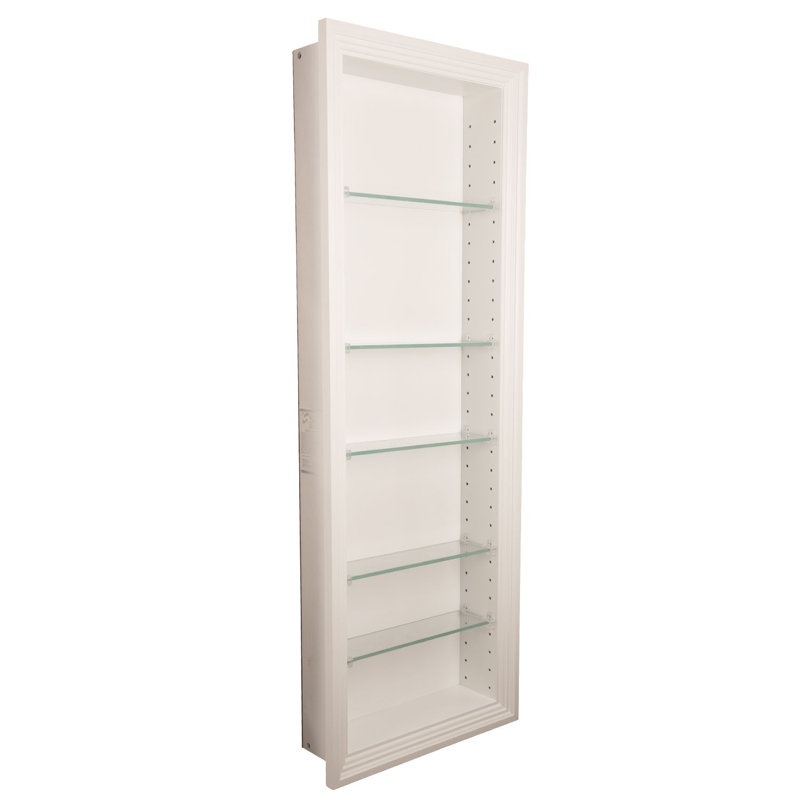 Normandy Recessed In The Wall Niche, White, 54" H x 14" W x 3.5" D