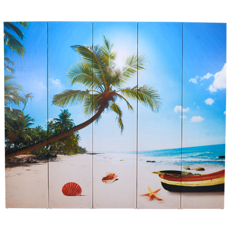 Blumen Room Divider, 5, Blue