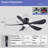 52" Flush Mount Low Profile Ceiling Fan With Light And Remote/app Control-1851593784-1851593765