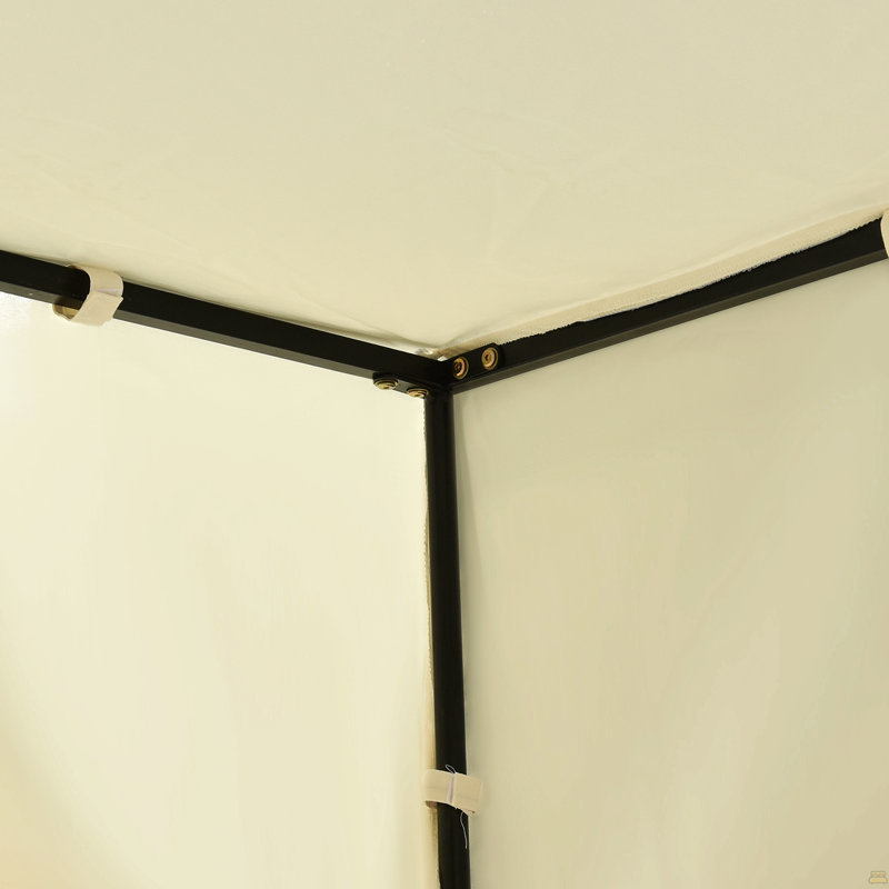Méridienne d'extérieur double avec rideaux, lit de patio d'extérieur avec dossier réglable, canapé-lit à structure en acier robuste pour la cour, la piscine et la terrasse