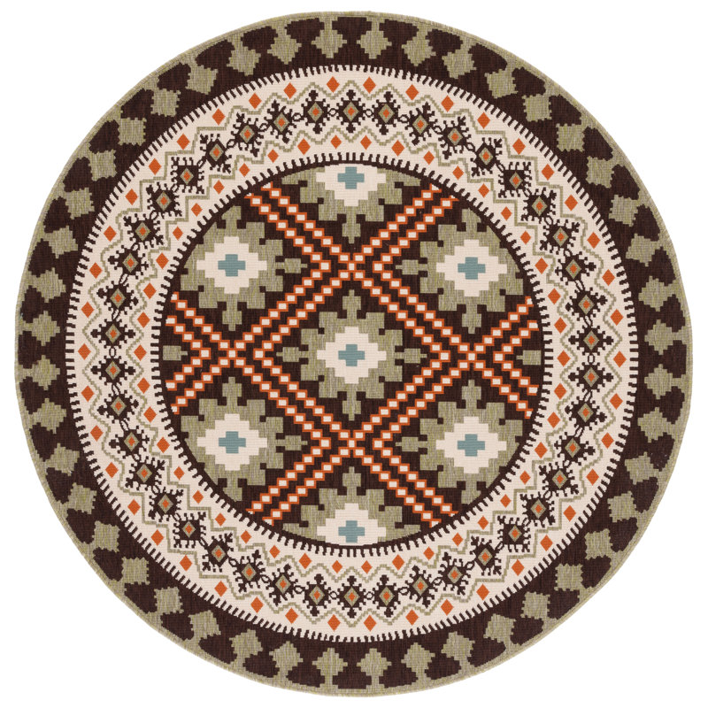 Northpoint Performance Southwestern Indoor/Outdoor Area Rug, Square 6'7"