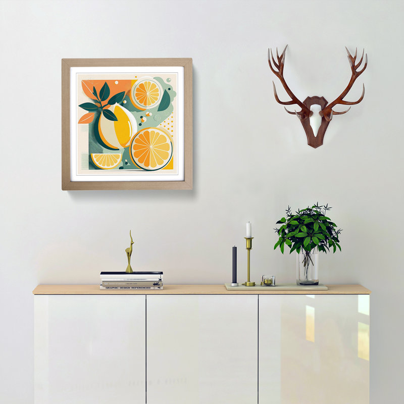 Single Picture Frame Print on Wood, Oak Framed