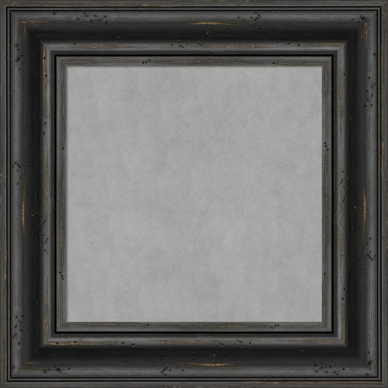 Tableau magnétique encadré noir rustique, H 17 po x l 17 po
