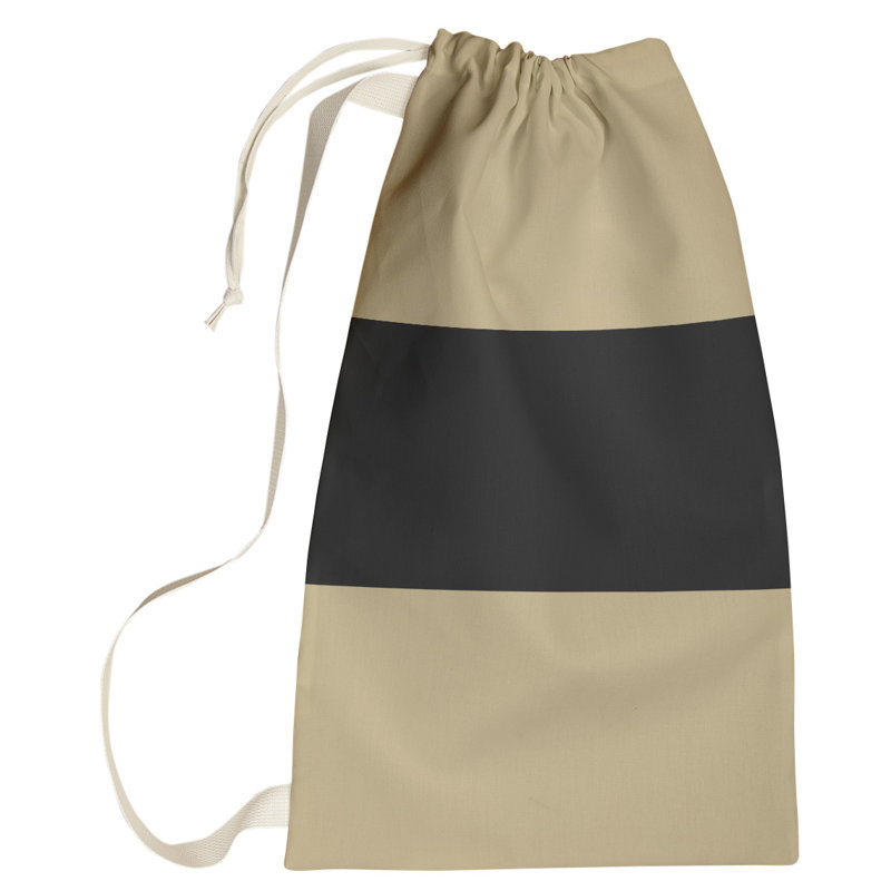 Nashville Fabric Laundry Bag with Handles, Medium (36" H x 28" W x 1.5" D), Nashville Brown/Black/Brown