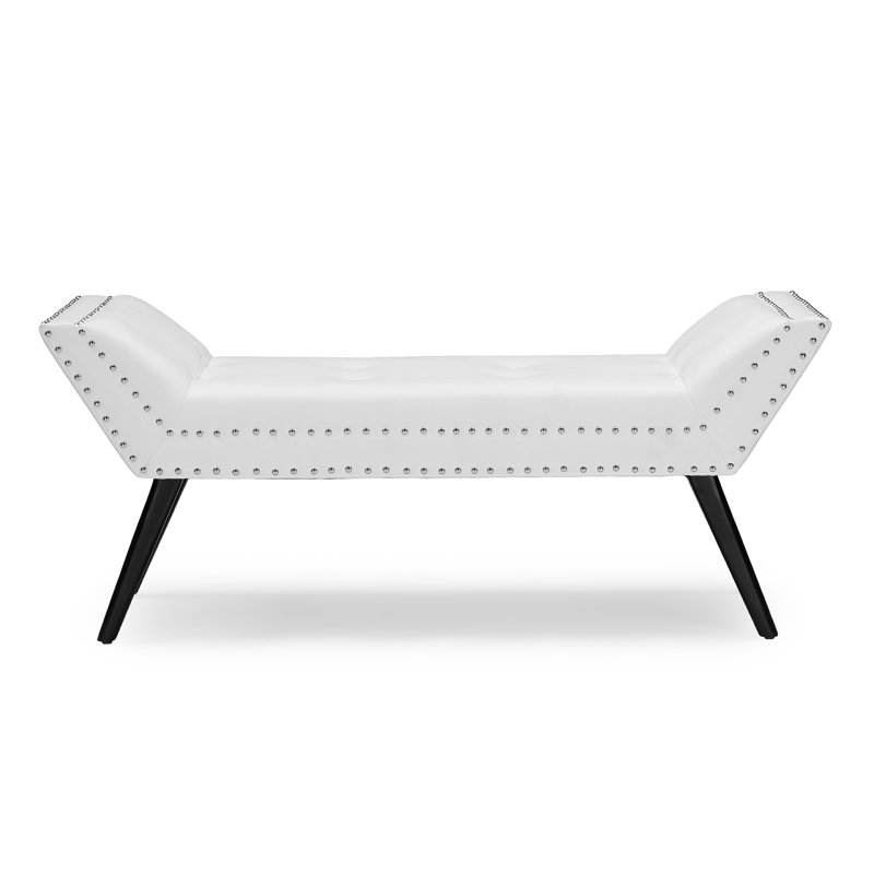 Genuine Leather Upholstered Bench