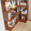 Ensemble de bibliothèque 2 pièces l 66,93 po x H 64,57 po - Unité de coin + tablette extensible - Aménagement peu encombrant et flexible - Pour le bureau à domicile / le salon-1798713008