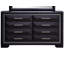 Commode 8 tiroirs, commode de rangement, noir