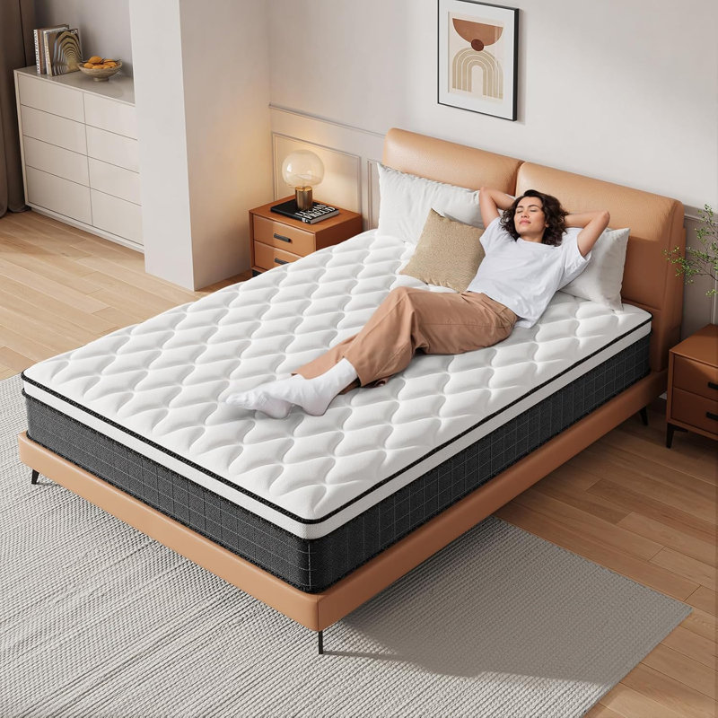 Matelas 12 po pour lit simple blanc