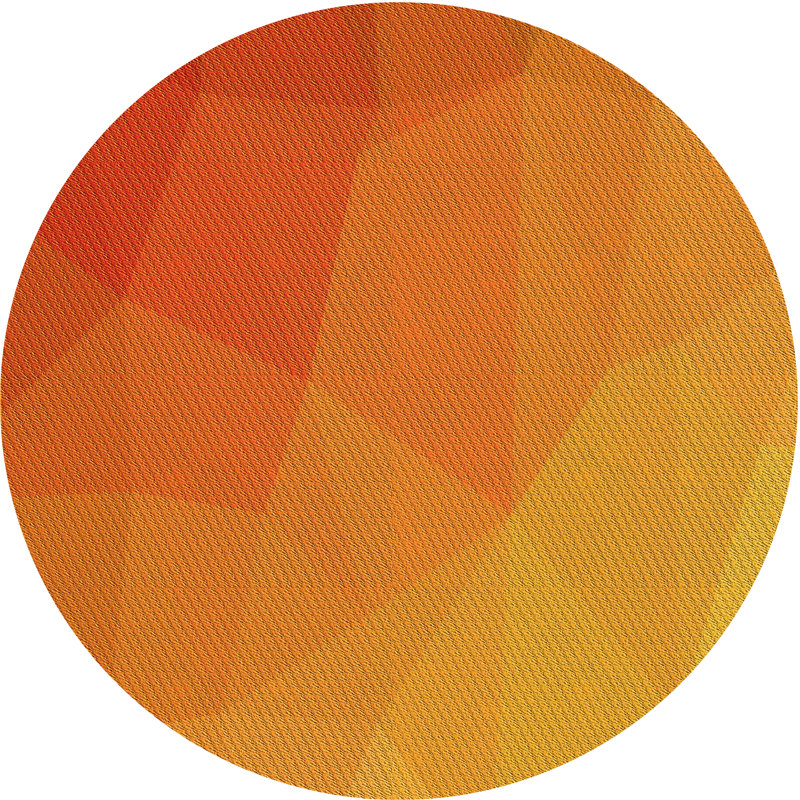 Performance Wool Abstract Indoor Rug, Round 5'