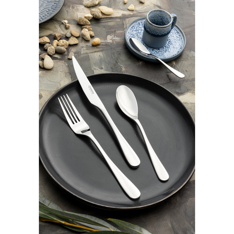 Rivers Collection Sheaf, 7 Piece Cutlery Set for 1 Person, 18/10 Stainless Steel, 3.5mm Gauge