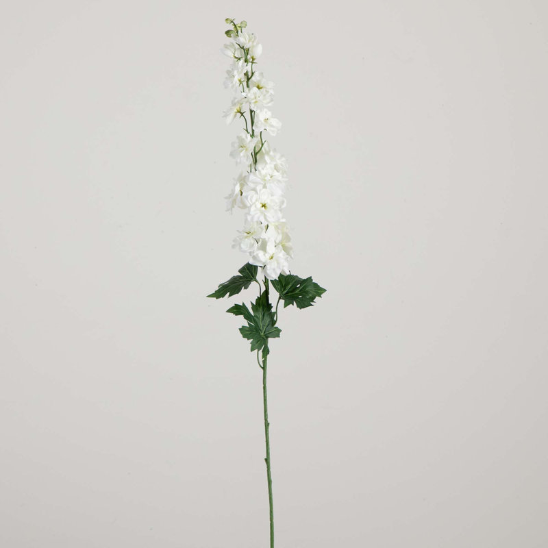 39in. Artificial Delphinium Flower Stems, Set of 3, White