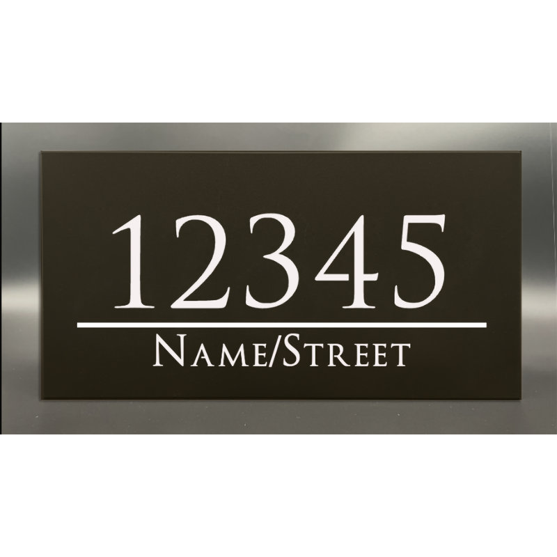 Panneau d'adresse en aluminium illuminé, Bronze foncé
