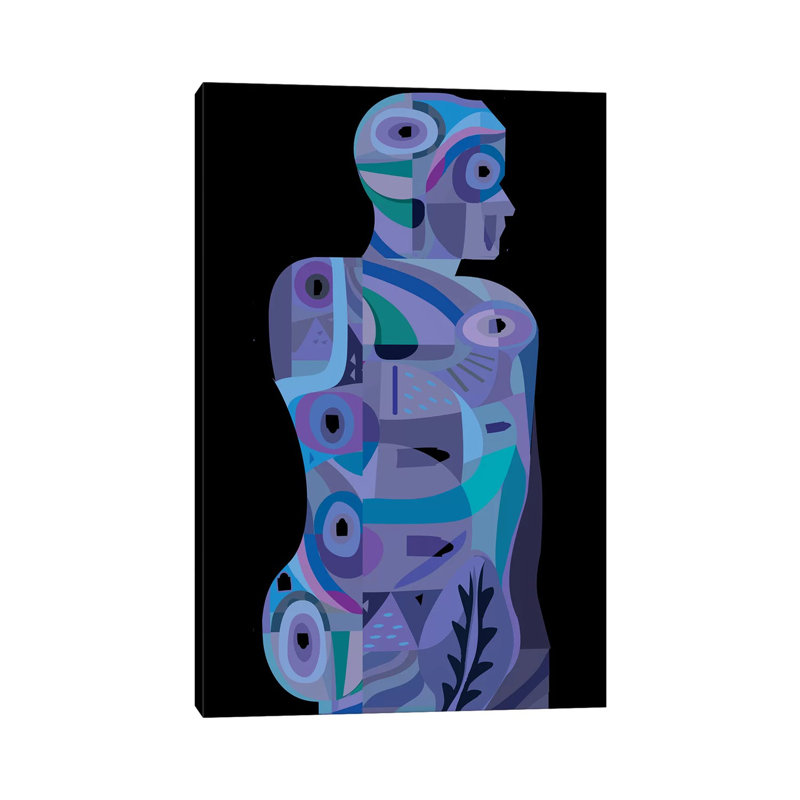 Tattooed Man by Charles Harker - Wrapped Canvas Print, 20.32 cm H x 30.48 cm W