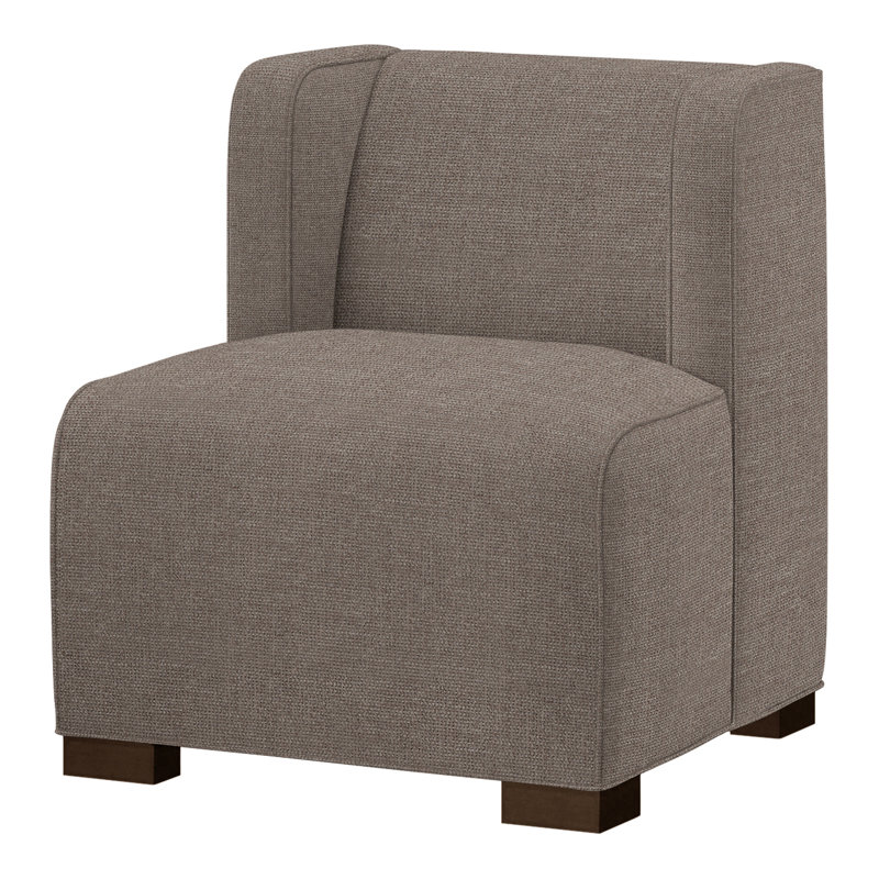 TAU Upholstery Slipper Chair, Expresso, Perigold Francine Dusty Rose