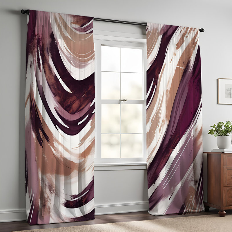 Paire de rideaux semi-transparents en polyester Gorecke, L 40 po x L 52 po