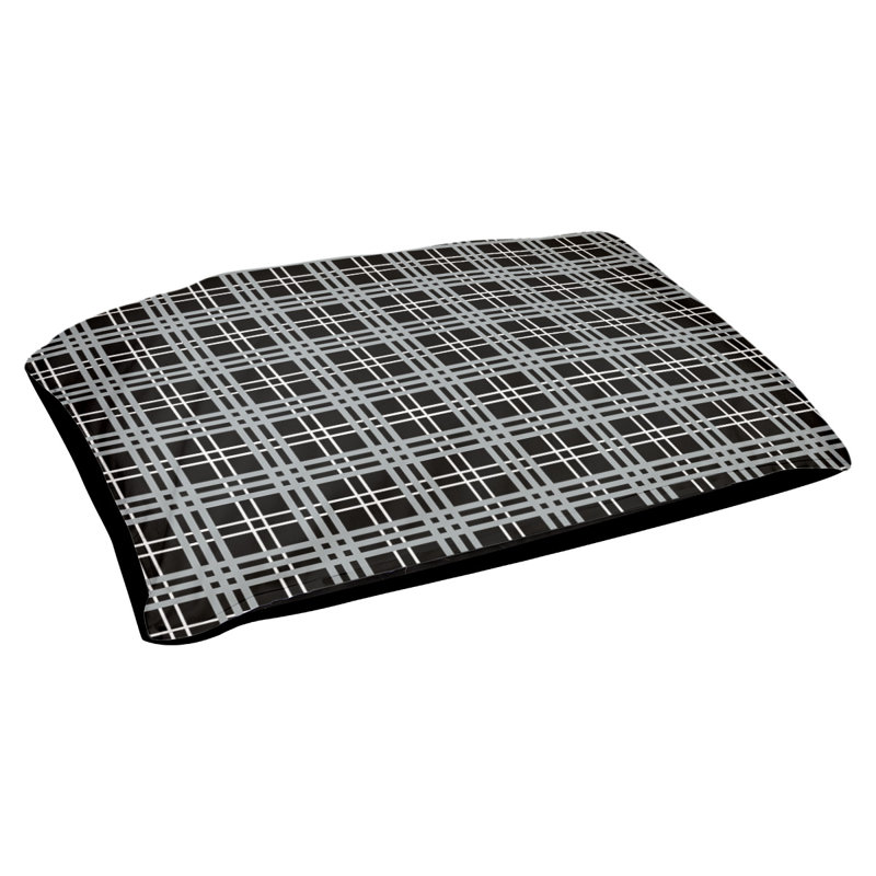 Coussin d’extérieur de luxe de football Las Vegas, Noir, blanc, argenté, Grand (l 40 po x p 30 po x p 5 po)