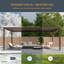 Pergola à persiennes en aluminium avec auvent-280926981