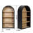 4 Tier 43" Tall Arched Bookcase with Storage Shelves