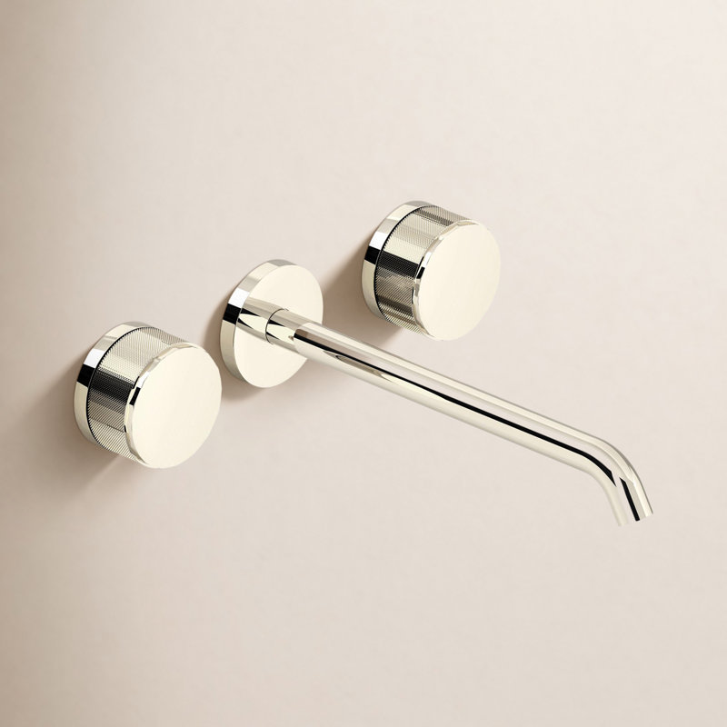 Terrell 2 Handle Wall Roman Tub Faucet, Polished Nickel