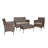 Achikam 4 - Person Patio Conversation Set with Cushions