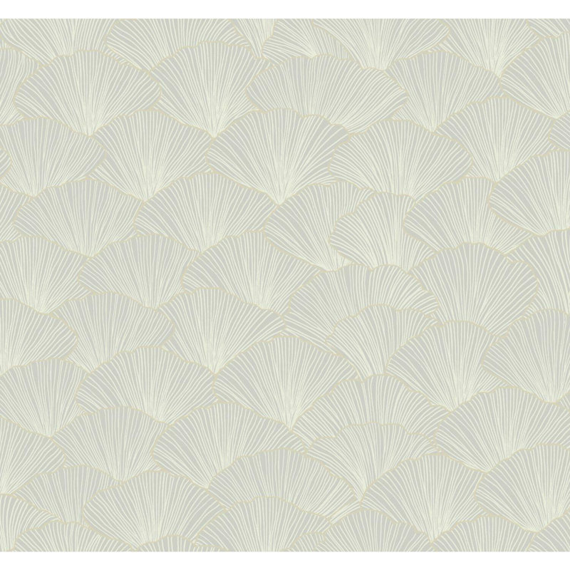 Papier peint lumineux ginkgo, Beige