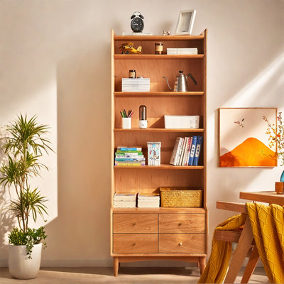 Simple All Solid Wood Cherry Wood Bookcase