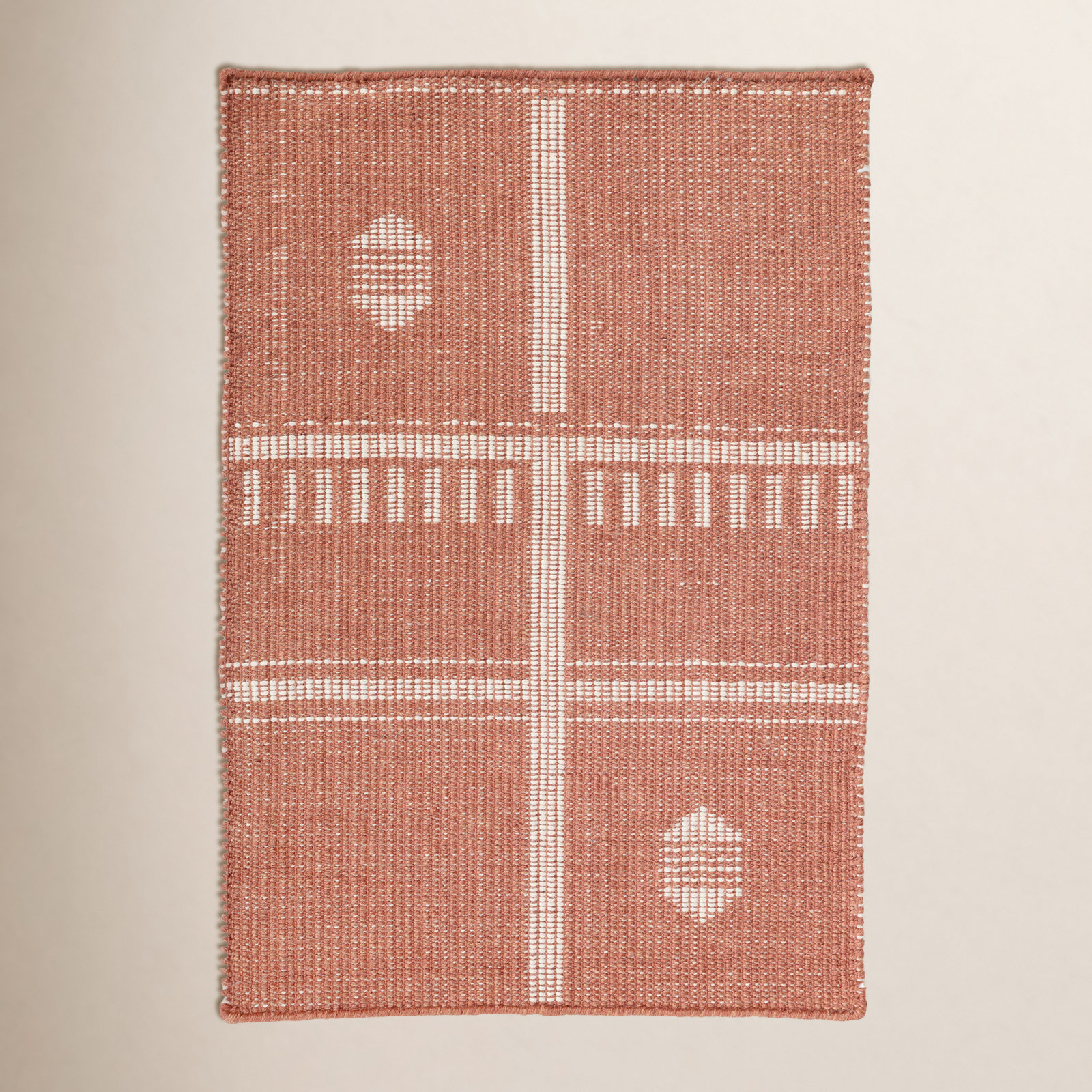 Flatweave Geometric Outdoor Rug, Rectangle 8'9" x 11'9", Blue