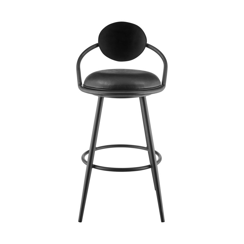 Tabouret tournant 30 ", Black, Bar Stool (30" Seat Height)
