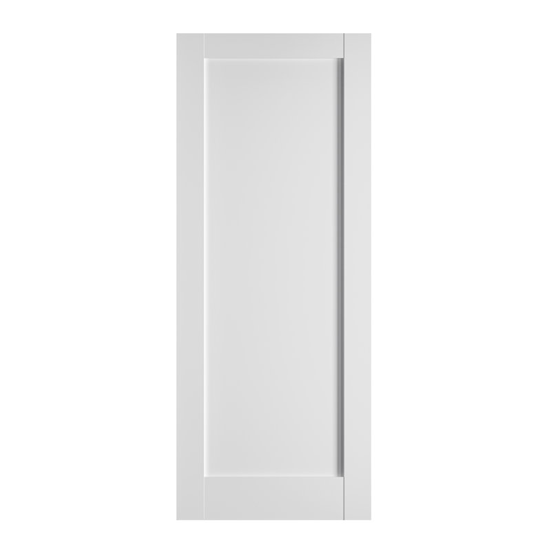 80"H Primed 1-Panelled Manufactured Wood Interior  Slab Door Solid Wood Core Without Hardware Kit, 28" x 80"