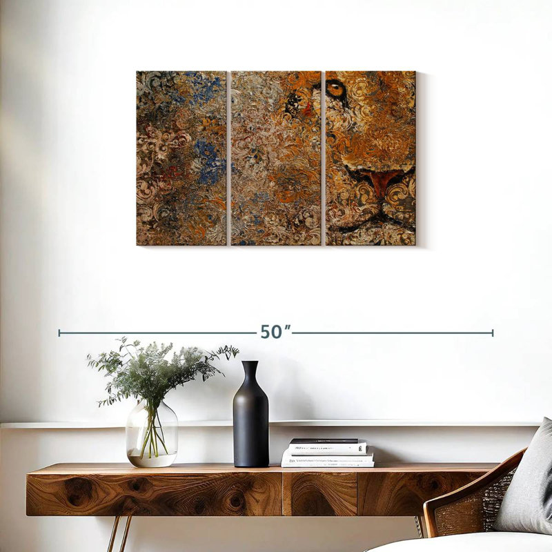 Barbary Lion, 20" H x 33" W