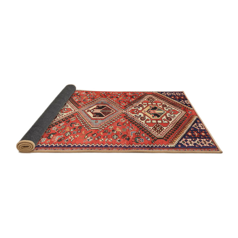 Tapis rouge à motif sud-ouest, Rond 8 pi