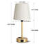 Lampes de table modernes dorées de 15 po pour la chambre à coucher avec contrôle tactile, prise de courant et ports USB-C et A-154453769-166489203