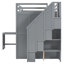 Lit mezzanine double avec garde-robe, bureau et tablettes-1340279795