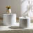 Nested Table Set 2 Pieces, MDF Coffee Table Set Living Room/Lounge Area, White-784215006