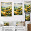 «Callowhill» jaune et vert pastoral «Bold Landscape» - reproduction d'art sur toile-1770050938-1770050937