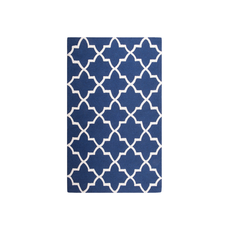 Geometric Wool Hand Woven Area Rug, Rectangle 160 x 230cm