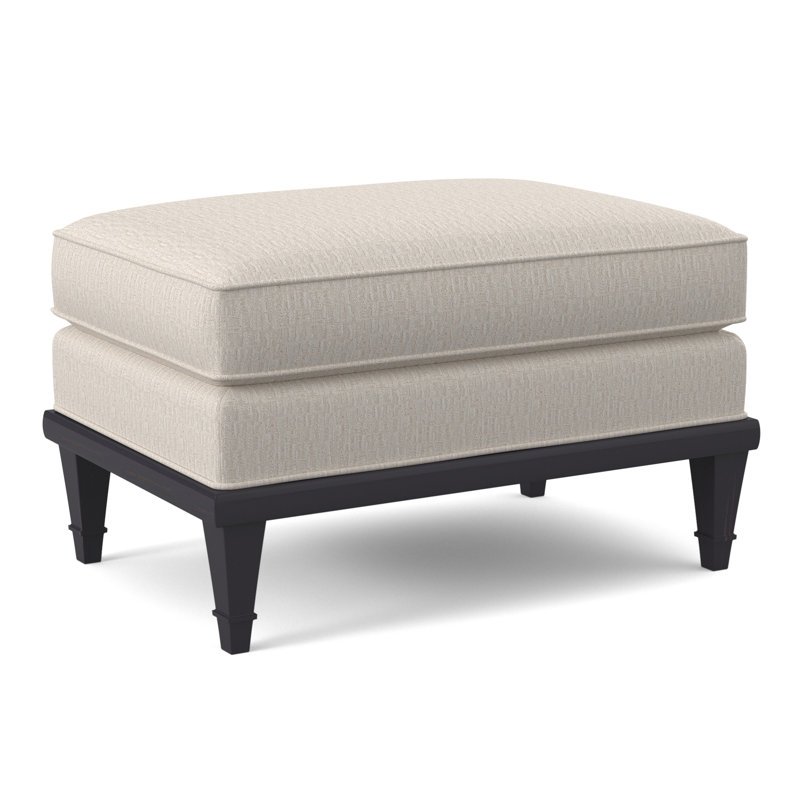 Dublin Ottoman, Venice Linen, Vintage Ebony