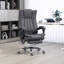 Chaise de bureau en microfibre, chaise d'ordinateur à haut dossier avec massage à 6 points, chaleur, repose-pieds rétractable à hauteur réglable-246582735