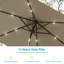 Parasol de marché éclairé 90 po Doras-173964292