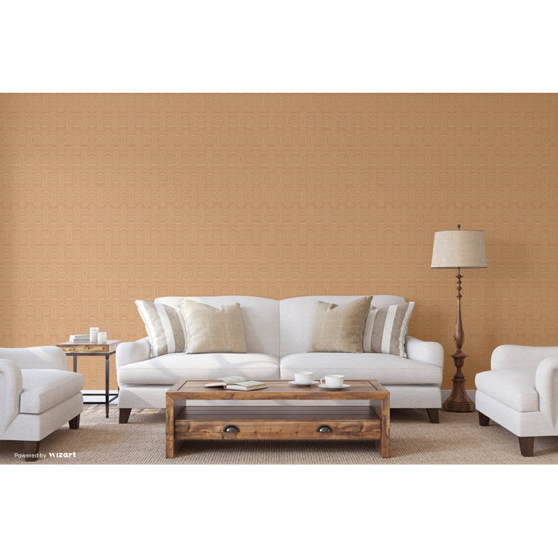 Calei 10m x 53cm Satin Paste the Wall Wallpaper Roll, Coral
