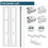 Frosted Glass and Solid Manufactured Wood Sliding Closet Doors with Installation Hardware Kit-94343259