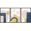 "Peinture géométrique pastel, éclaboussures de symboles, formes, illustrations abstraites, décor moderne, relax, calme et chic" - 3 pièces-100781089-100781091