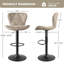 Higginsport Upholstered and Faux Leather Adjustable Height Bar Stool-1594931674-1594931677