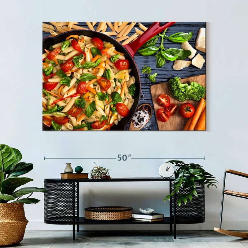 Yarlin Spring Vegetables Pasta, 34" H x 51" W