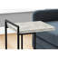 Table d'appoint pour casque d'écoute dans la chambre - Stratifié gris, structure robuste en métal noir, idéale pour le salon ou le bureau