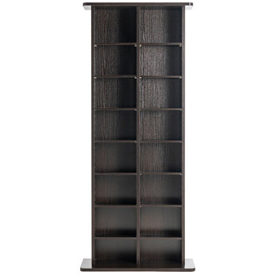 Armoire de rangement multimédia, étagère à DVD 8 couches pouvant contenir 464 CD, étagères à CD réglables 16 compartiments