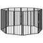  Dog Gate Black Galvanised Steel Enclosure Indoor Pen Minimalist Pet
