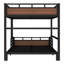 Queen Over Queen Metal Bunk Bed/Metal Loft Bed,Separable Bunk Beds,With Raised Security Fence,Walnut Color