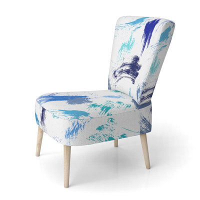 Chaise d'appoint, motif floral beige tapissé - motif floral beige II