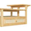 Table basse moderne avec tiroir en rotin, 2 plateaux et tablette de rangement pour le salon | Idée de cadeau-1151416122